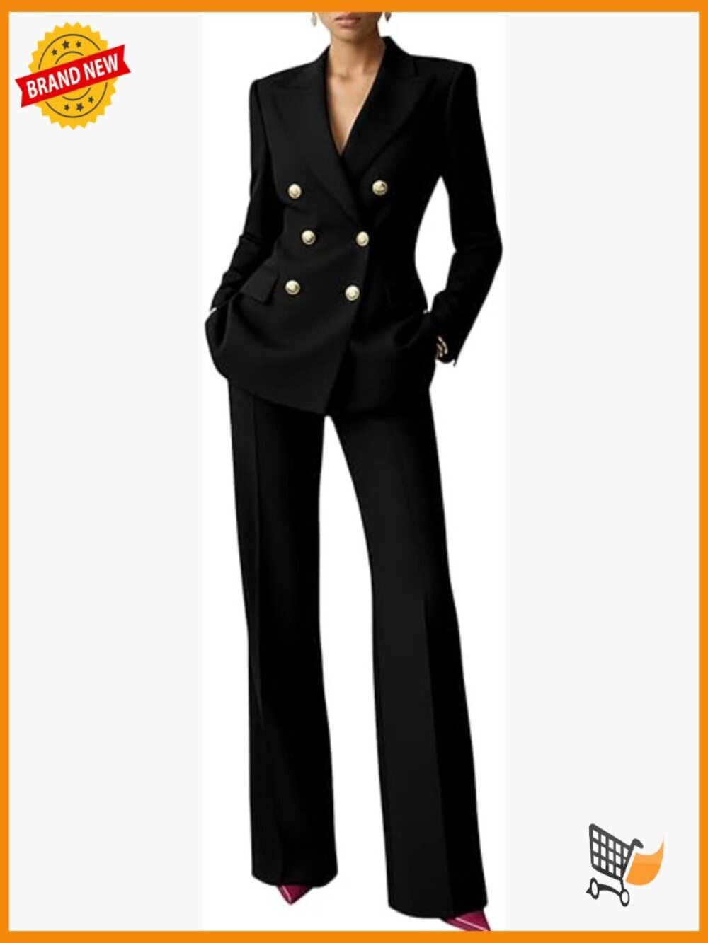 2pc Plaid Blazer & Pants Set Business Casual Suit
